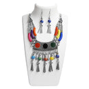 Jeweljunk Rhodium Plated  Navratri Special Necklace Set - 1110873