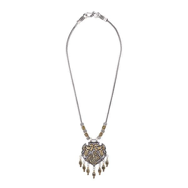 Jeweljunk 2 Tone Plated Boho Necklace - 1111024