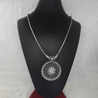 Jeweljunk Ganesha Oxidised Plated Necklace   - 1111029