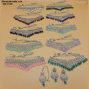 Soni Art Jewellery Silver Plated Pota Stone & Beads Choker Necklace Set