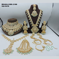 Soni Art Jewellery Gold Plated Kundan Stone Bridal Set