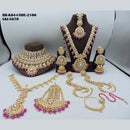 Soni Art Jewellery Gold Plated Kundan Stone Bridal Set