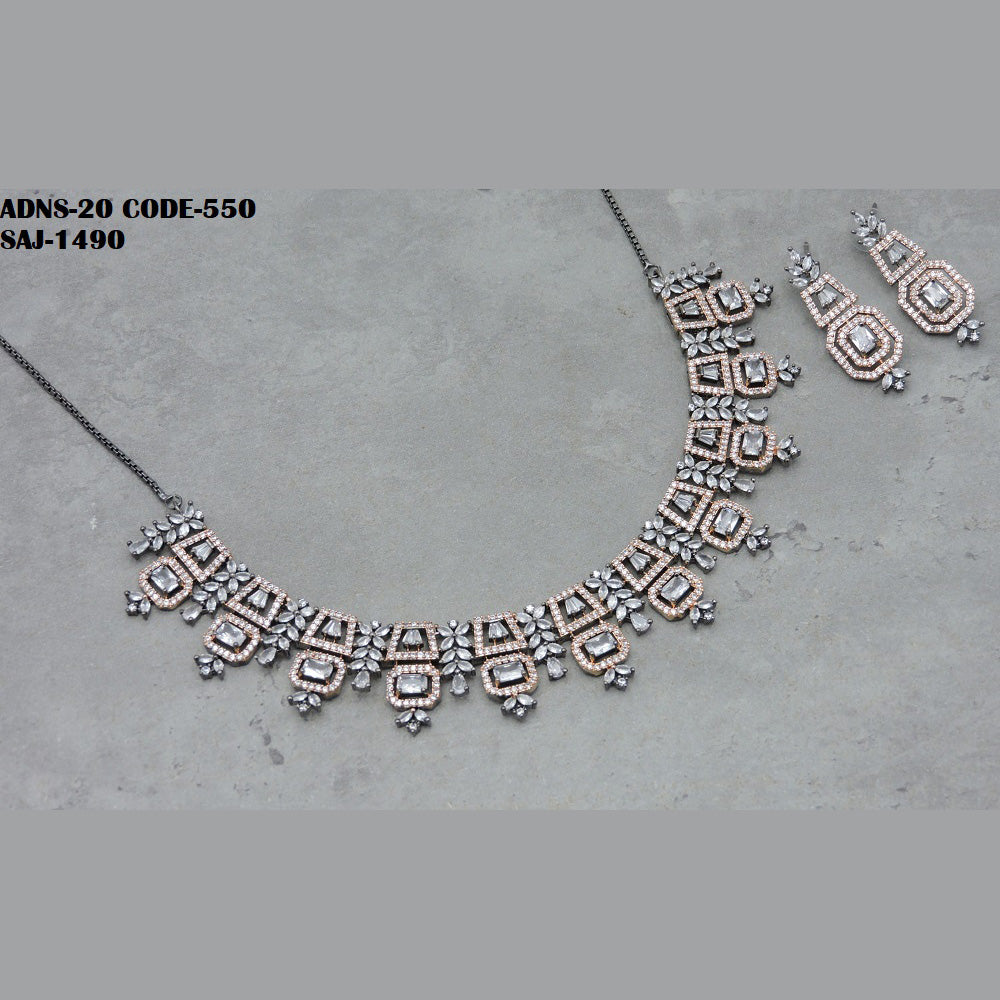 Soni Art Jewellery Ad Stone Necklace Set