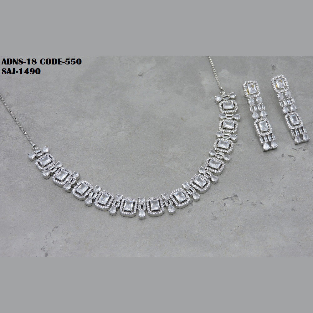 Soni Art Jewellery Ad Stone Necklace Set