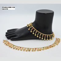 Soni Art Jewellery Gold Plated Crystal Stone Payal