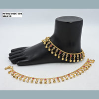 Soni Art Jewellery Gold Plated Crystal Stone Payal
