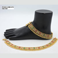 Soni Art Jewellery Gold Plated Crystal Stone Payal