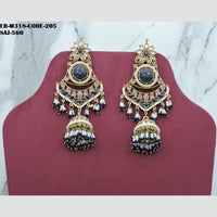 Soni Art Jewellery Gold Plated Crystal Stone Jhumki Earrings