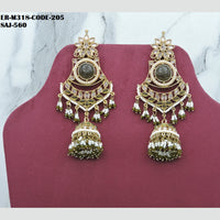 Soni Art Jewellery Gold Plated Crystal Stone Jhumki Earrings