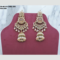 Soni Art Jewellery Gold Plated Crystal Stone Jhumki Earrings