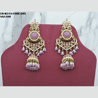 Soni Art Jewellery Gold Plated Crystal Stone Jhumki Earrings