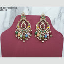 Soni Art Jewellery Gold Plated Crystal Stone Dangler Earrings