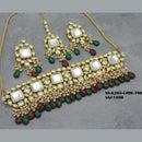 Soni Art Jewellery Gold Plated Kundan & Beads Choker Necklace Set