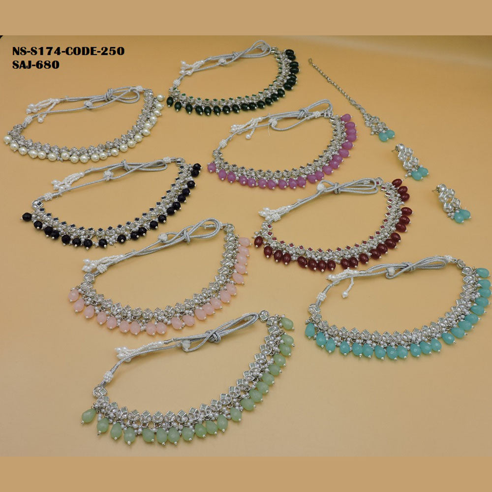 Soni Art Jewellery Gold Plated Crystal Stone Necklace Set