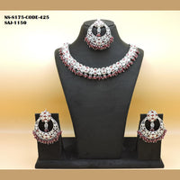 Soni Art Jewellery Gold Plated Crystal Stone Necklace Set