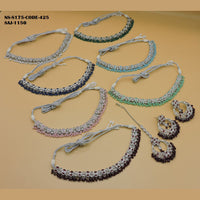 Soni Art Jewellery Gold Plated Crystal Stone Necklace Set