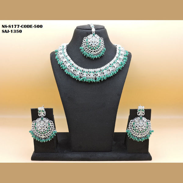 Soni Art Jewellery Gold Plated Crystal Stone Necklace Set