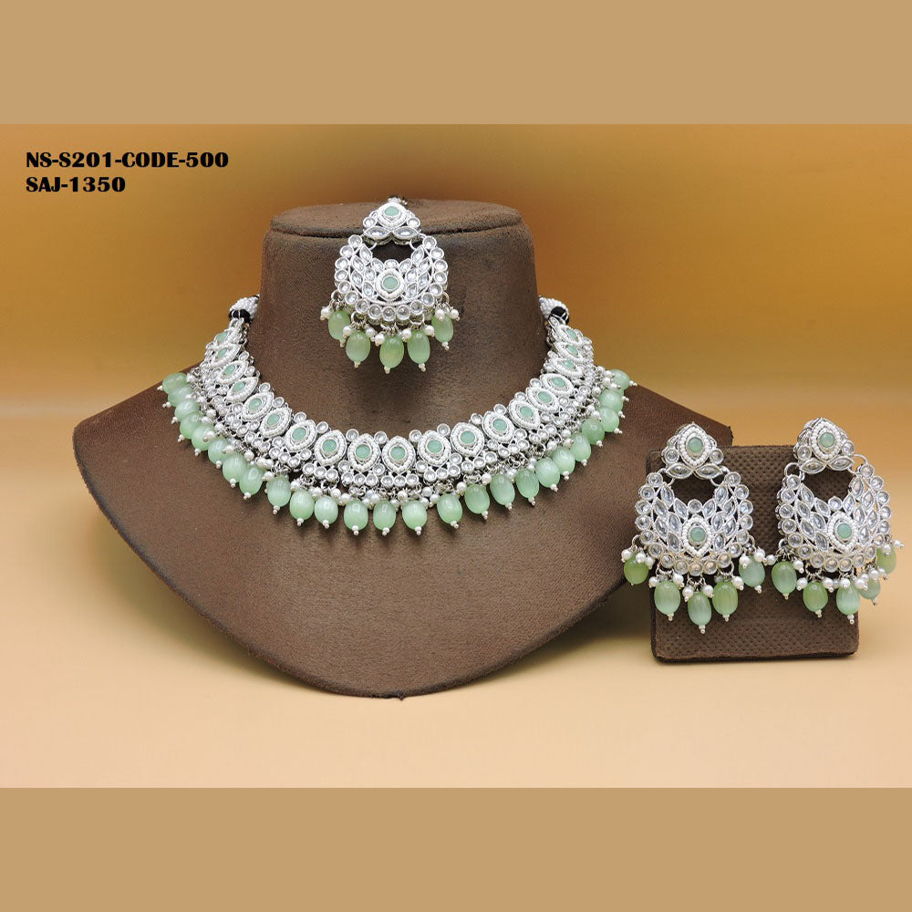 Soni Art Jewellery Gold Plated Crystal Stone Necklace Set