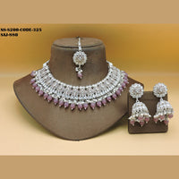 Soni Art Jewellery Gold Plated Crystal Stone Necklace Set