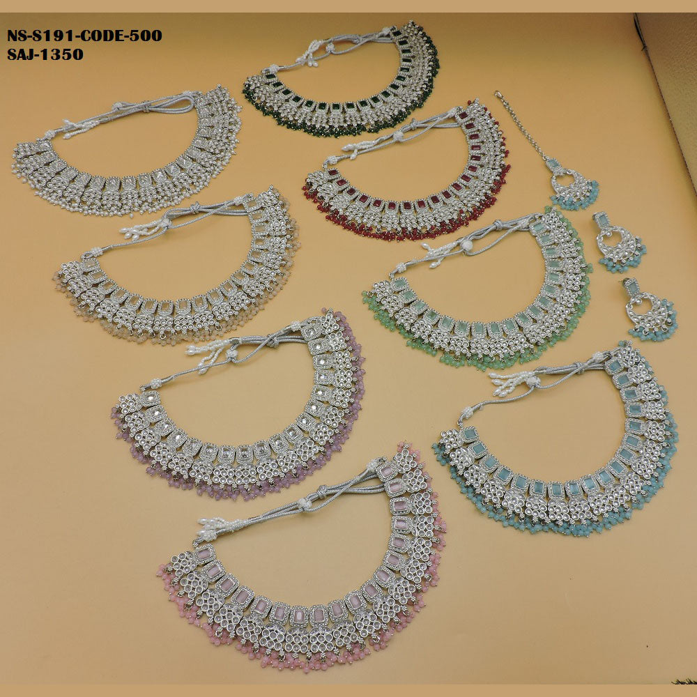 Soni Art Jewellery Gold Plated Crystal Stone Necklace Set