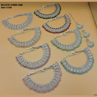 Soni Art Jewellery Gold Plated Crystal Stone Necklace Set