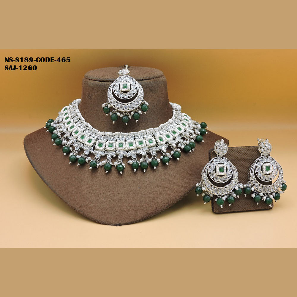 Soni Art Jewellery Gold Plated Crystal Stone Necklace Set