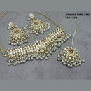 Soni Art Jewellery Gold Plated Kundan Stone & Beads Choker Necklace Set