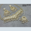 Soni Art Jewellery Gold Plated Kundan Stone & Beads Choker Necklace Set