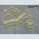 Soni Art Jewellery Gold Plated Kundan Stone & Beads Choker Necklace Set