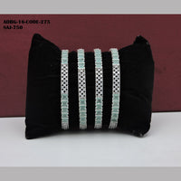 Soni Art Jewellery Silver Plated AD Stone Bangle Set