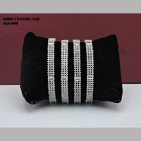 Soni Art Jewellery Silver Plated AD Stone Bangle Set