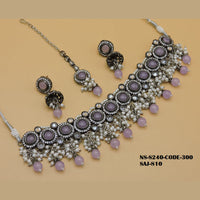 Soni Art Jewellery Austrian stone and Beads Choker Necklace Set