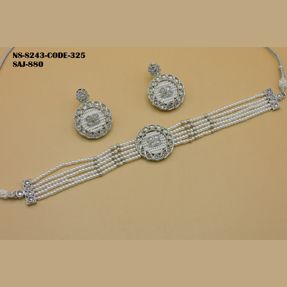 Soni Art Jewellery Kundan Choker necklace set