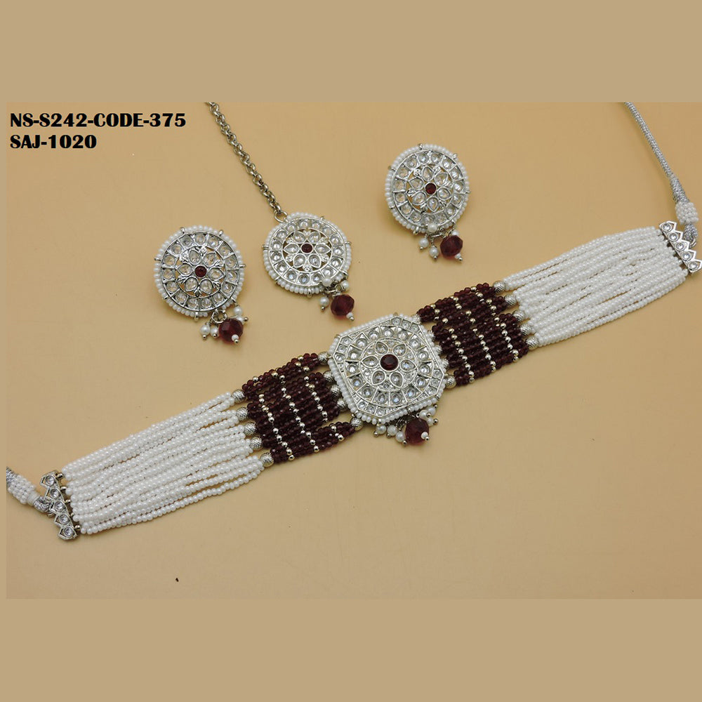 Soni Art Jewellery Kundan Choker necklace set