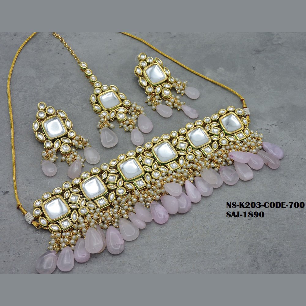 Soni Art Jewellery Kundan Choker Necklace Set