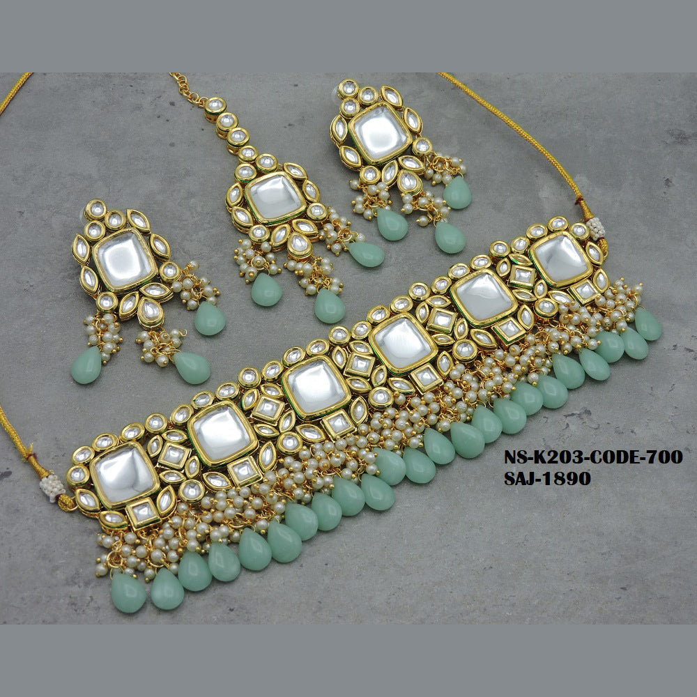 Soni Art Jewellery Kundan Choker Necklace Set