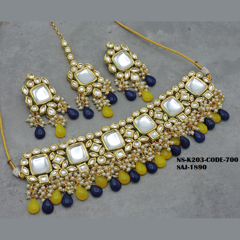 Soni Art Jewellery Kundan Choker Necklace Set