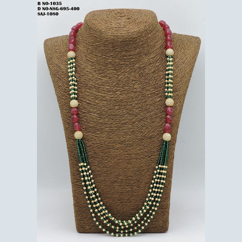 Soni Art Jewellery Beads Long Necklace Set