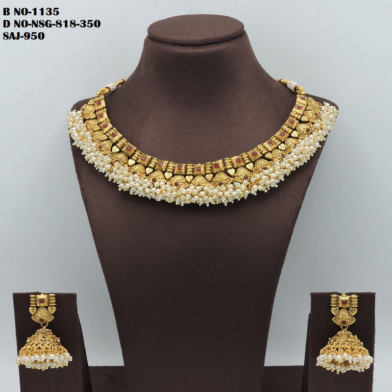 Soni Art Jewellery Gold Plated Necklace Set