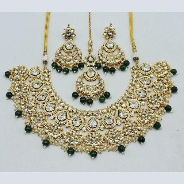 Soni Art Jewellery Gold Plated Kundan Necklace Set