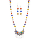 Urthn Rhodium Plated Multicolor Beads Necklace Set - 1111312G