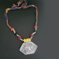 Jeweljunk Mulitcolour Thread Tribal Necklace - 1111509A