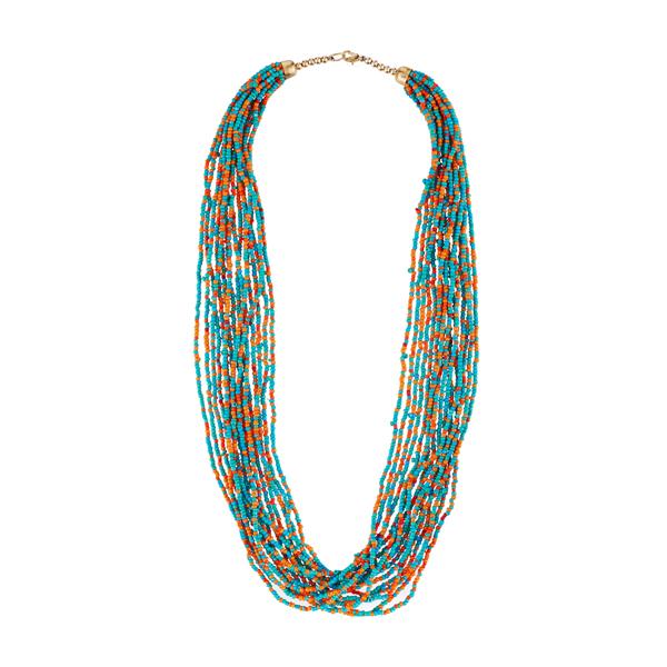 Urthn Zinc Alloy Multicolor Beads Statement Necklace - 1111601D