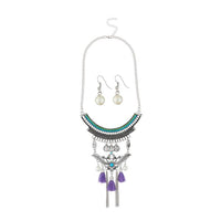 Jeweljunk Thread Rhodium Plated Pearl Necklace Set - 1111703B