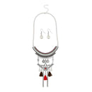 Jeweljunk Multicolour Thread Rhodium Plated Necklace - 1111703C