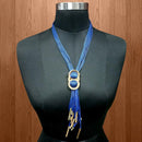Urthn Blue Hanging Lace Statement Necklace - 1111714C