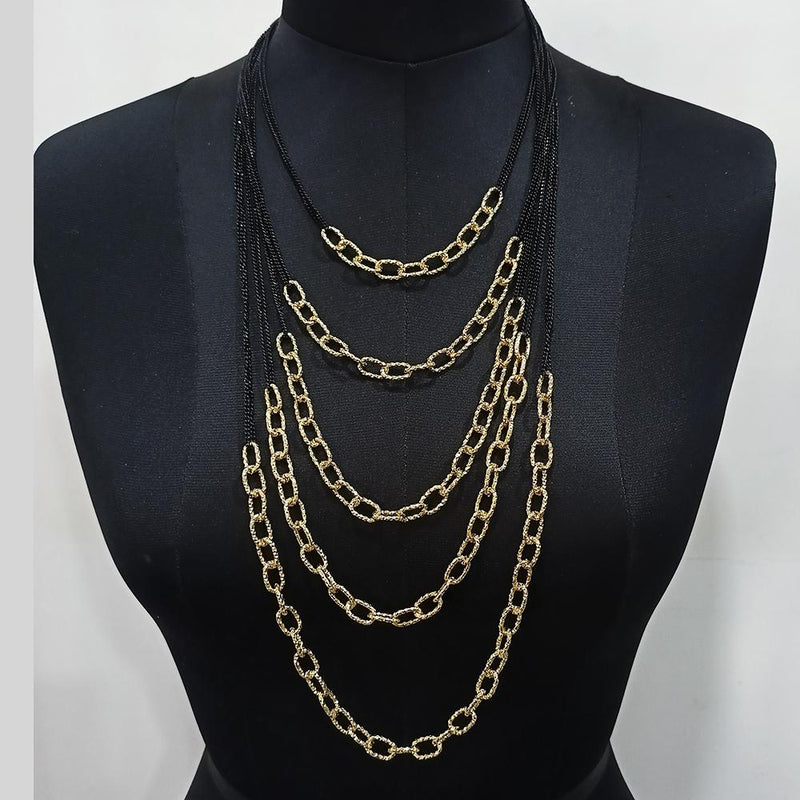 Urthn Gold Plated Multi Layer Necklace - 1112015