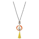 Urthn 2Tone Plated Tassel Statement Necklace - 1112501D