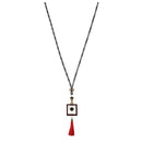 Urthn 2Tone Plated Tassel Statement Necklace - 1112506