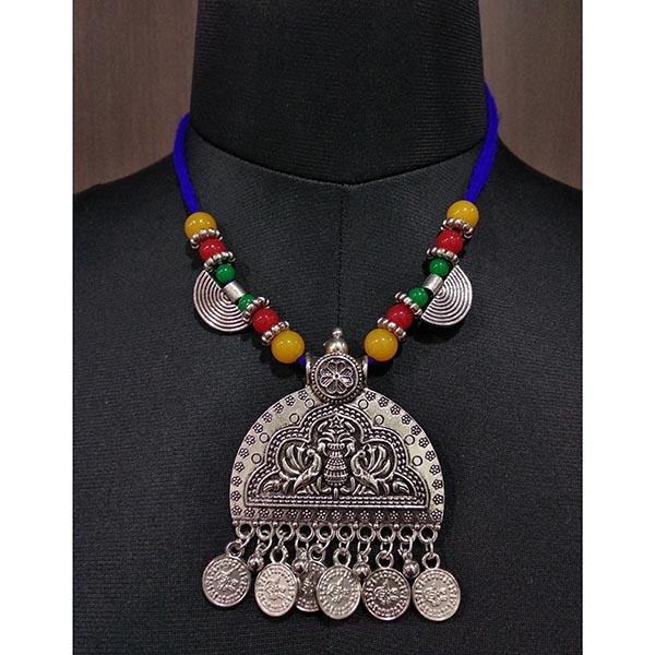 Jeweljunk Multicolor Beads Navratri Necklace Set - 1112861C